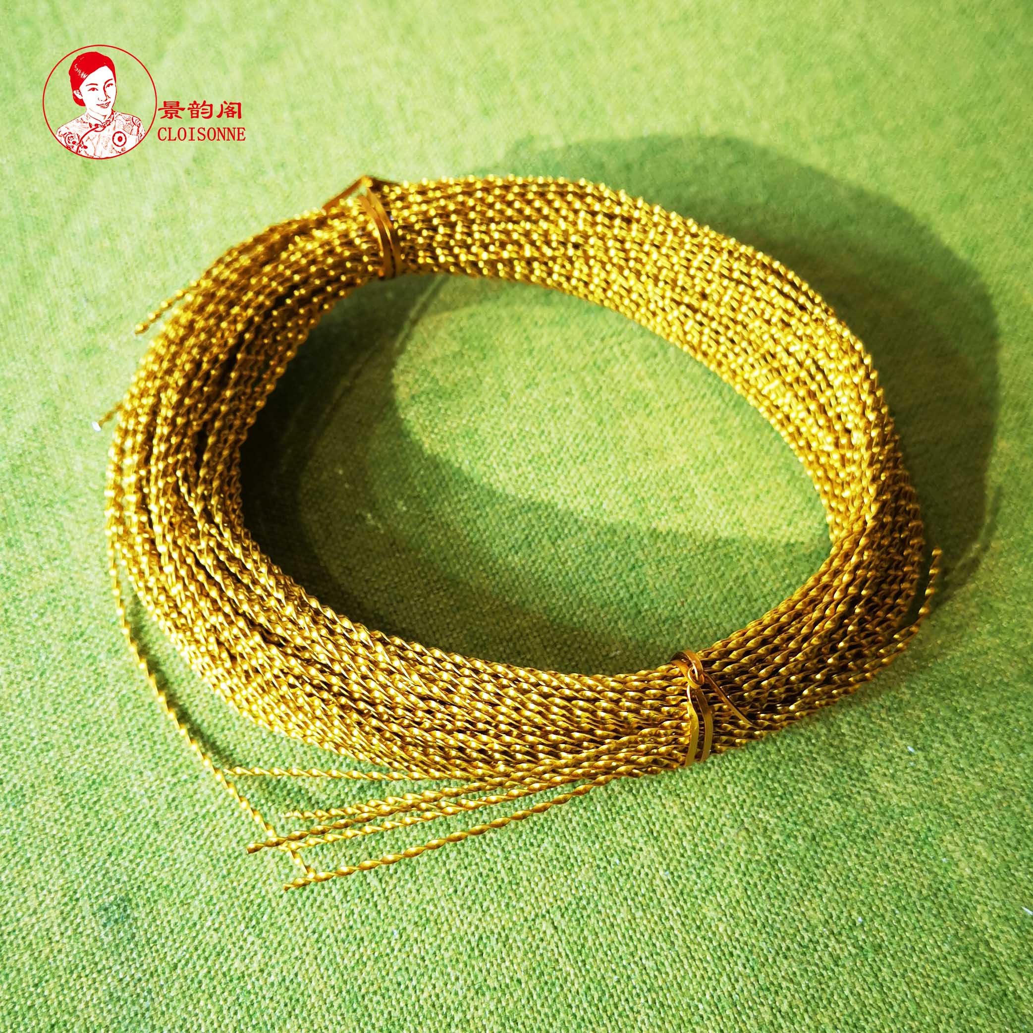 专用花丝金边掐丝珐琅画