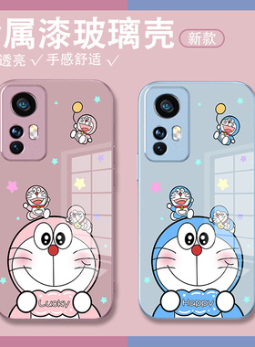 oppoReno8手机壳10iQOO9Neo6哆啦A梦7蓝胖子5卡通vivoS15X80Pro+K10适用11Ultra小米12情侣X70X60X50玻璃S12e
