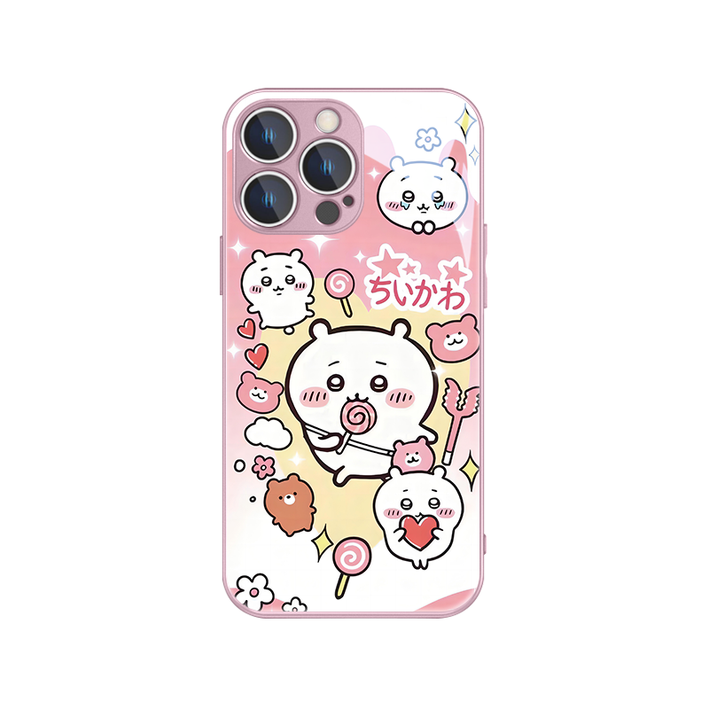 蘋果16磁吸magsafe手機(jī)殼適用iPhone15promax可愛chiikawa烏薩奇14plus吉伊咔哇13por小八飛鼠12桃鼠11玻璃套