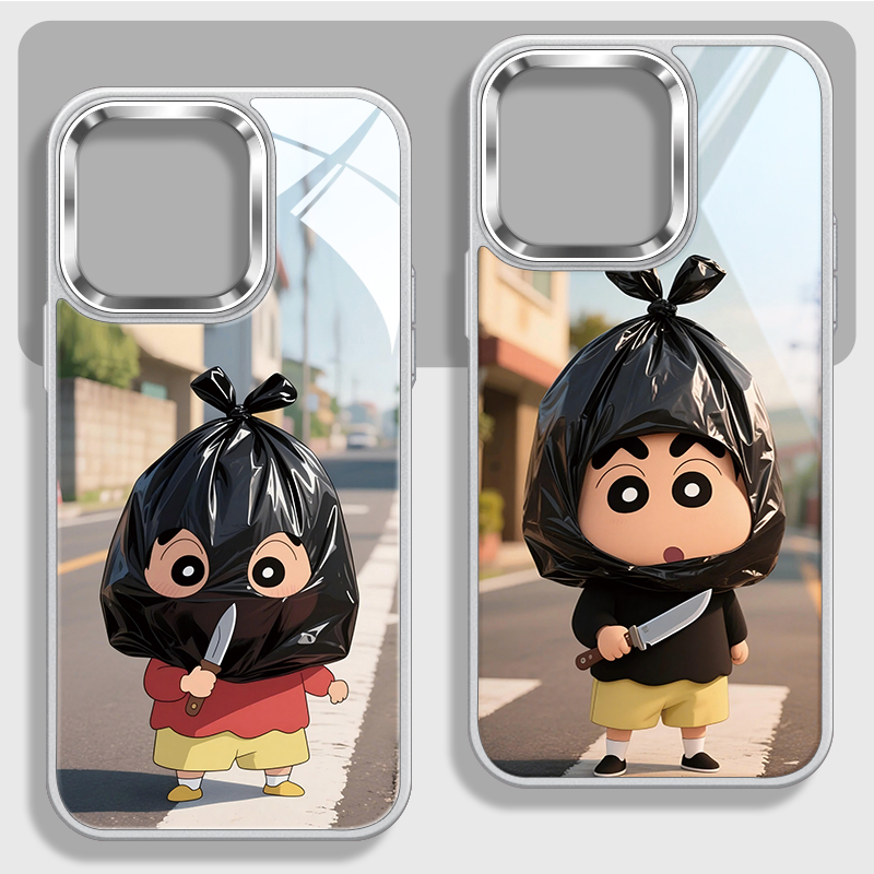 塑料袋蜡笔小新不包镜头手机壳
