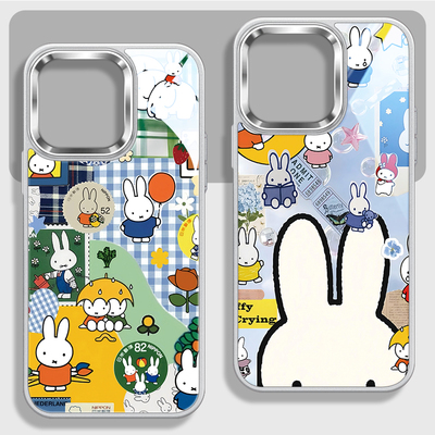 可爱兔子米菲大孔玻璃手机壳