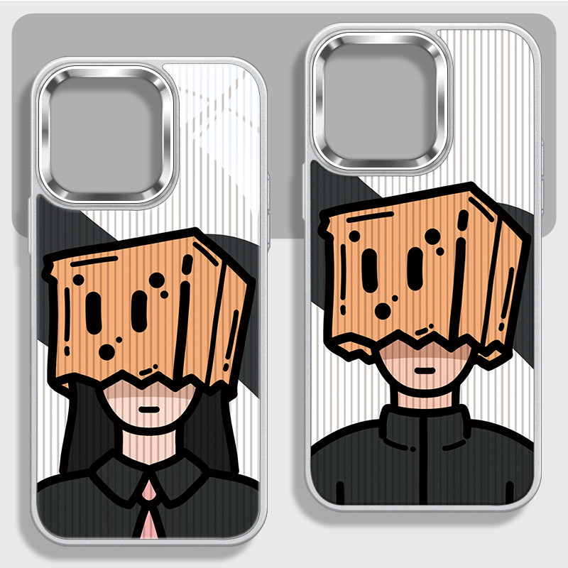 个性创意纸箱男孩女孩情侣手机壳