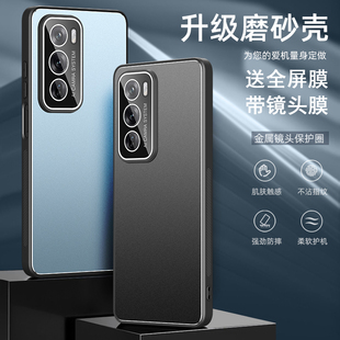 适用opporeno12手机壳0pp0ren012pro保护套opopreon12pr0防摔oppprono12镜头全包reno11pro金属PJV110镜头膜
