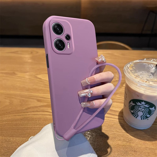 适用于红米note12硅胶全包樱花紫