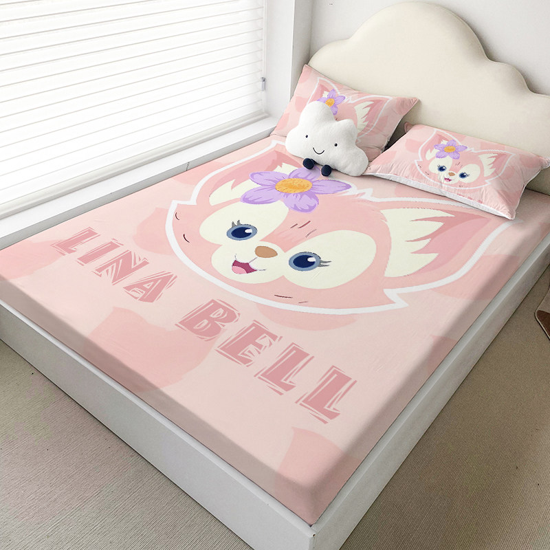 儿童床笠单件卡通榻榻米棕垫床罩定制四季通用防滑女玲娜贝尔粉色,床上用品,床笠,淘宝优惠券,粉丝福利购,淘宝优惠卷