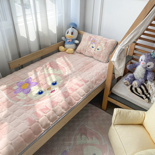 牛奶絨床褥墊子幼兒園午睡墊兒童卡通嬰兒床定制托班冬季 玲娜貝爾
