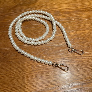 珍珠挂绳适用苹果手机壳斜挎华为可背带手链手提链珍珠链条包包珍珠链背包式链条120cm30cm手腕链手提绳