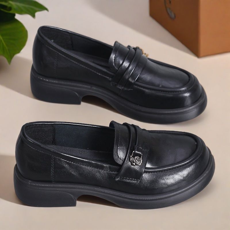 单鞋女春秋新款jk小皮鞋英伦风黑色软底舒适乐福鞋平底一脚蹬鞋子