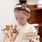 Детская челка, повязка на голову на липучке, ободок с бантиком, аксессуар для волос