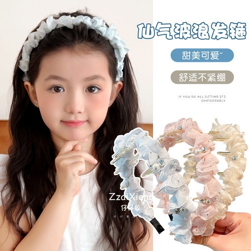 女童可爱蝴蝶结带齿防滑发箍