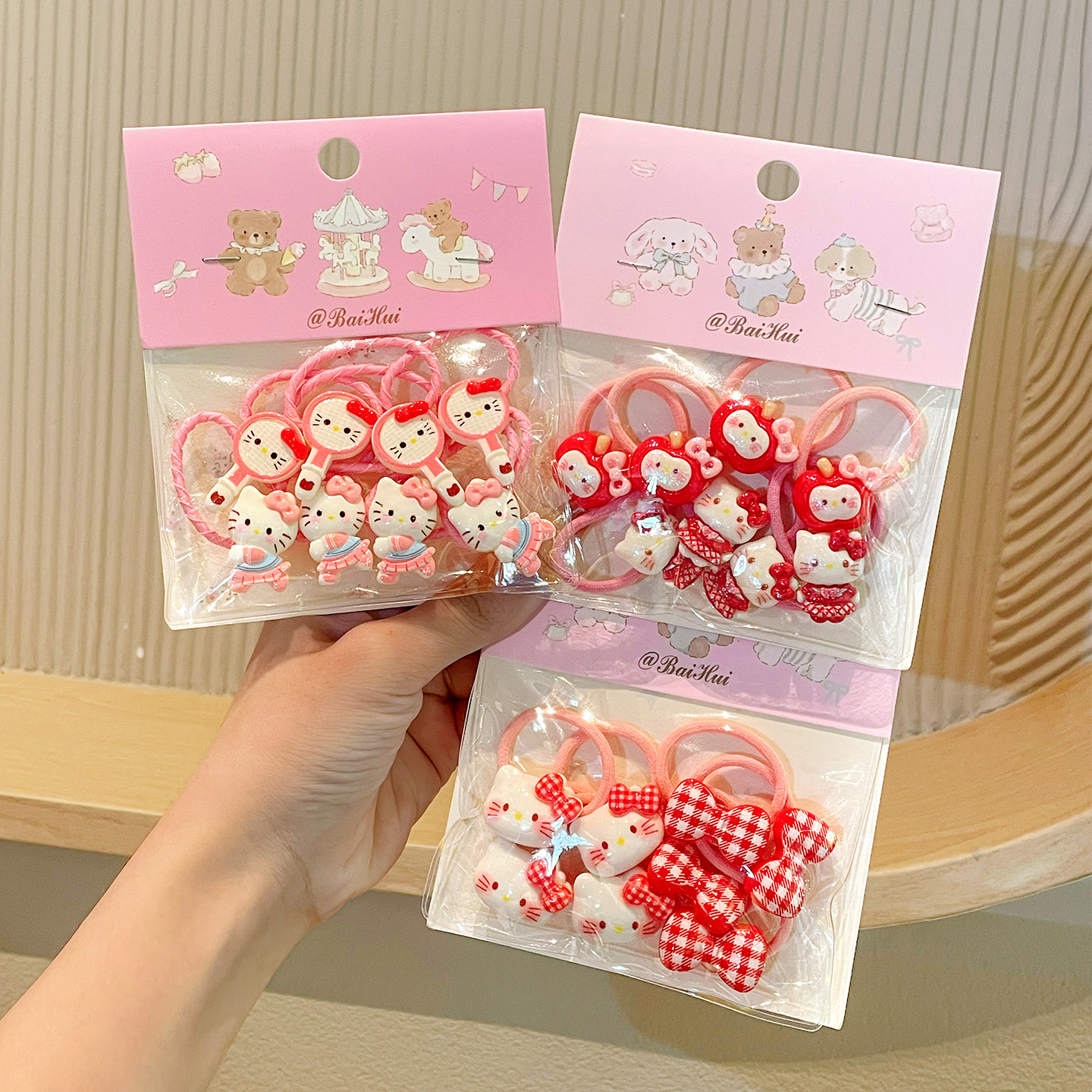 卡通KT猫儿童发圈女童甜美发绳