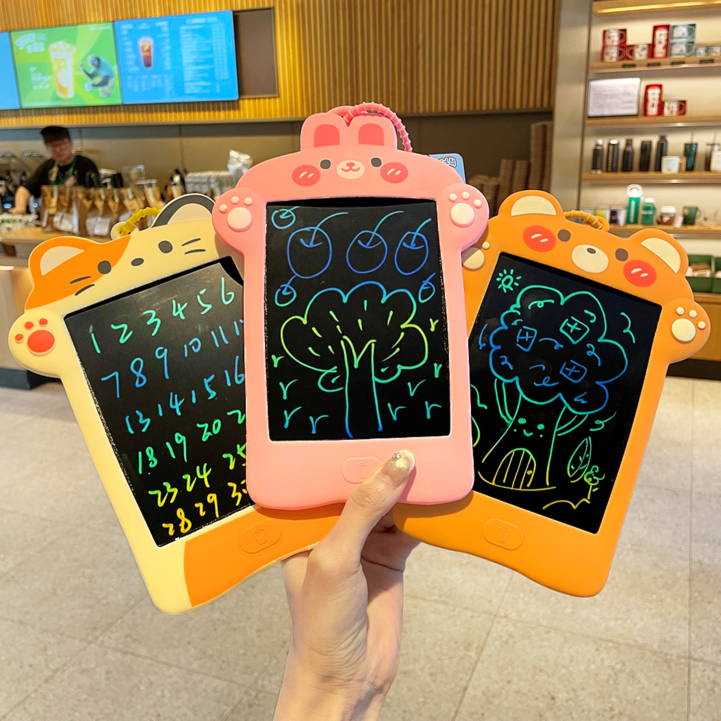 新款儿童画板液晶绘画板宝宝幼儿涂鸦玩具可消除彩色写字板男女童