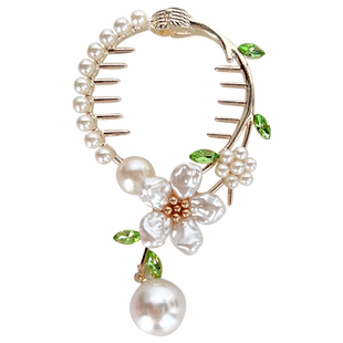 女童高级感汉服头饰儿童古风扎丸子头发扣抓夹子女童发卡盘发头饰