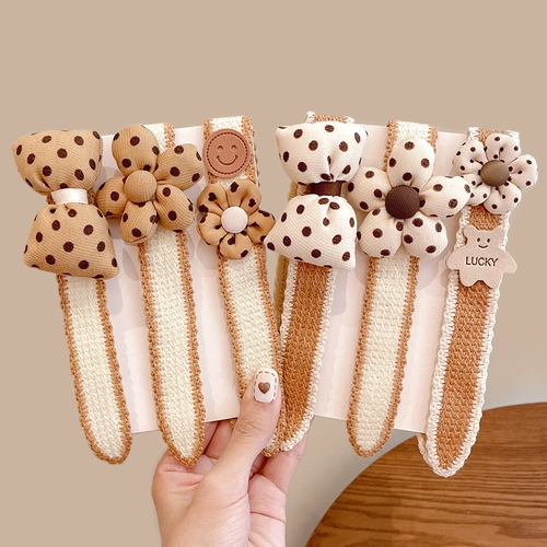 Детская челка, повязка на голову на липучке, ободок с бантиком, аксессуар для волос