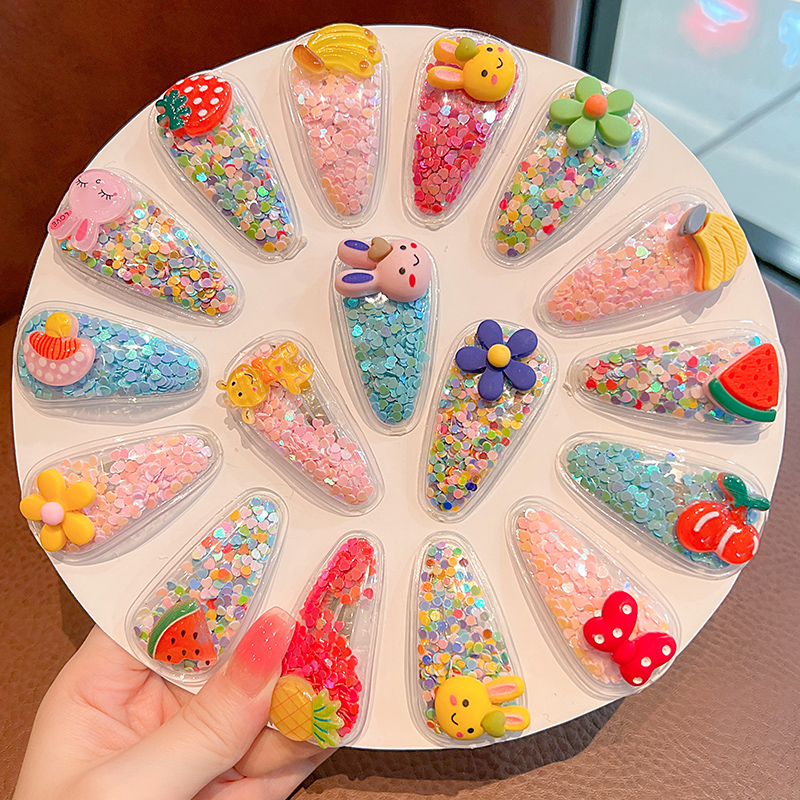 仔仔象儿童水果卡通发夹亮片bb夹