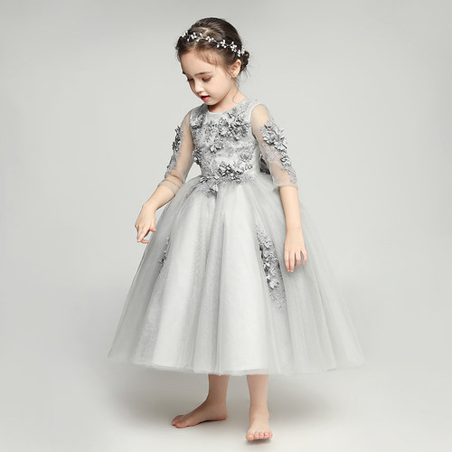 晚礼服小花童蓬蓬纱洋气公主裙