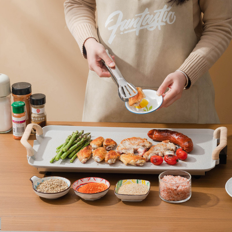 韩式电烤炉家用烧烤商用多功能烤肉户外烧烤架烤鱼烤盘炉子长方形