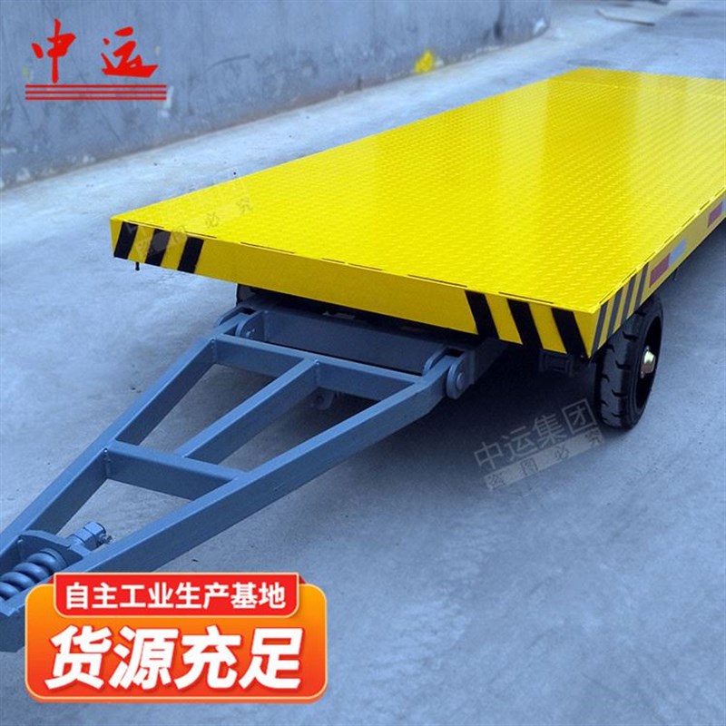 搬运双向引f牵平板拖车现货 物流平板拖车 双向平板拖车