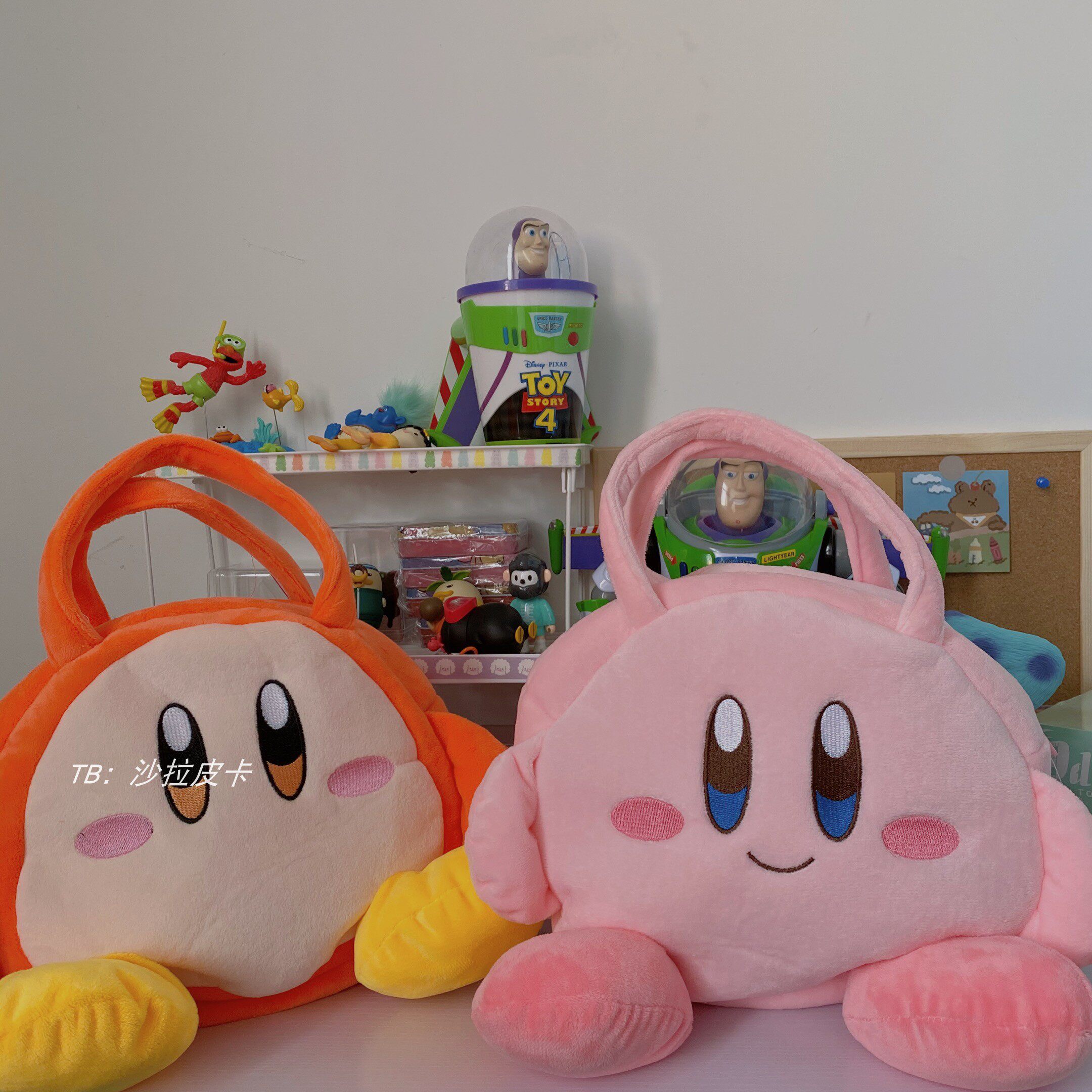 沙拉皮卡星之卡比手拎包卡通可爱女孩逛街手提包百搭杂物毛绒小包