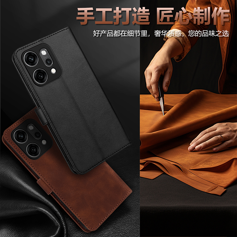 翻盖OPPO Reno14手机壳opporeno14pro曲屏renl4皮套PLA110 ren014pr0适用opreno14 PKZ110防摔reon14 por手绳
