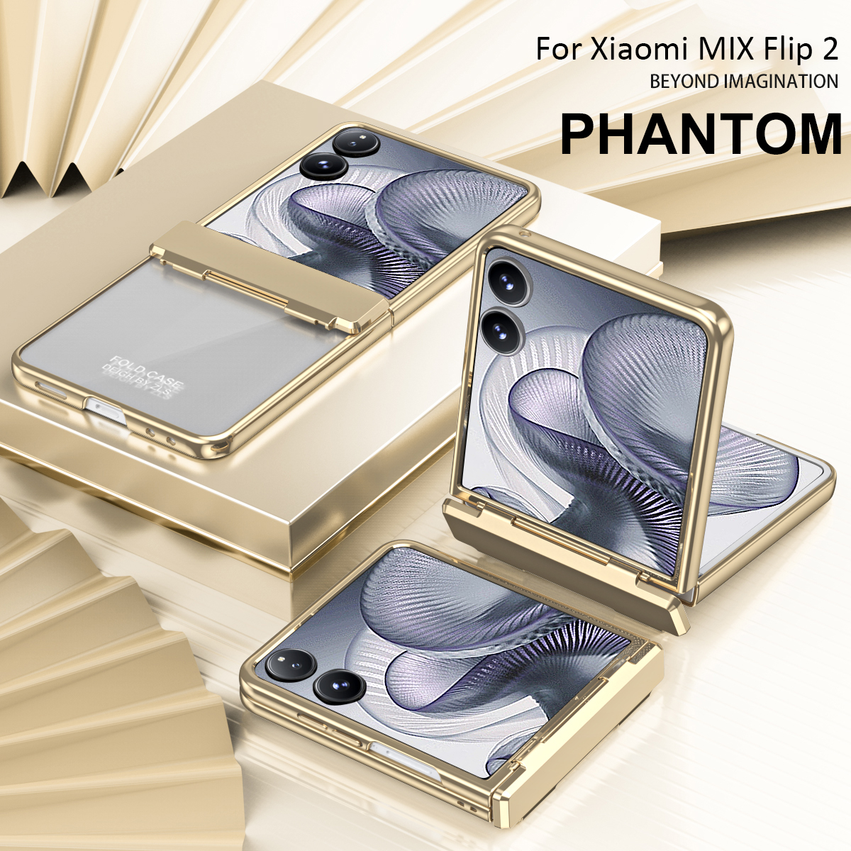 小米mixflip2电镀透明手机壳包邮