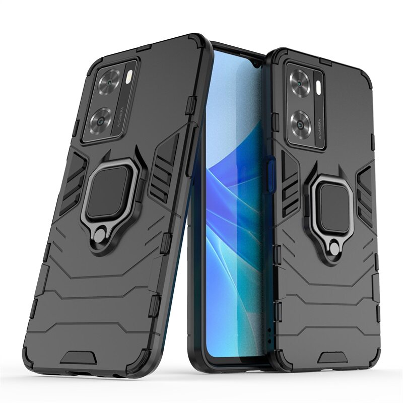 适用于 OPPO A57 5G手机壳指环支架钢铁侠软胶边0pp0 a57时尚个性气囊全包a57保护套
