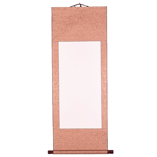 加厚全绫手工装裱空白画卷轴三尺四尺对开条屏书法画国画作品创作纸竖轴立轴中堂对联精裱中堂挂轴横幅