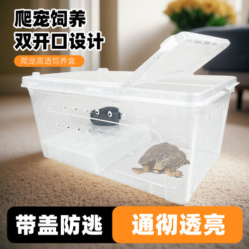 深深宠爬宠缸人渣盒双开口设计