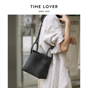 Time lover【陈洁专属】小手环包女士手提包包小众斜挎单肩真皮款