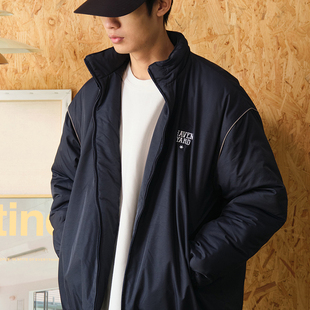 HavenYard复古运动风棉衣可收纳帽保暖刺绣休闲宽松棉服外套