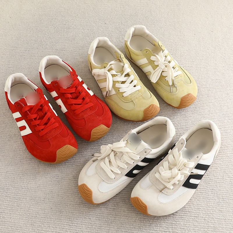 柜同步!歪头德训鞋!经典撞色拼接设计新款薄底休闲运动休闲鞋女