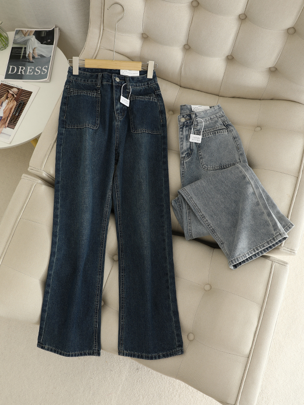 直筒裤长裤牛仔2023秋季