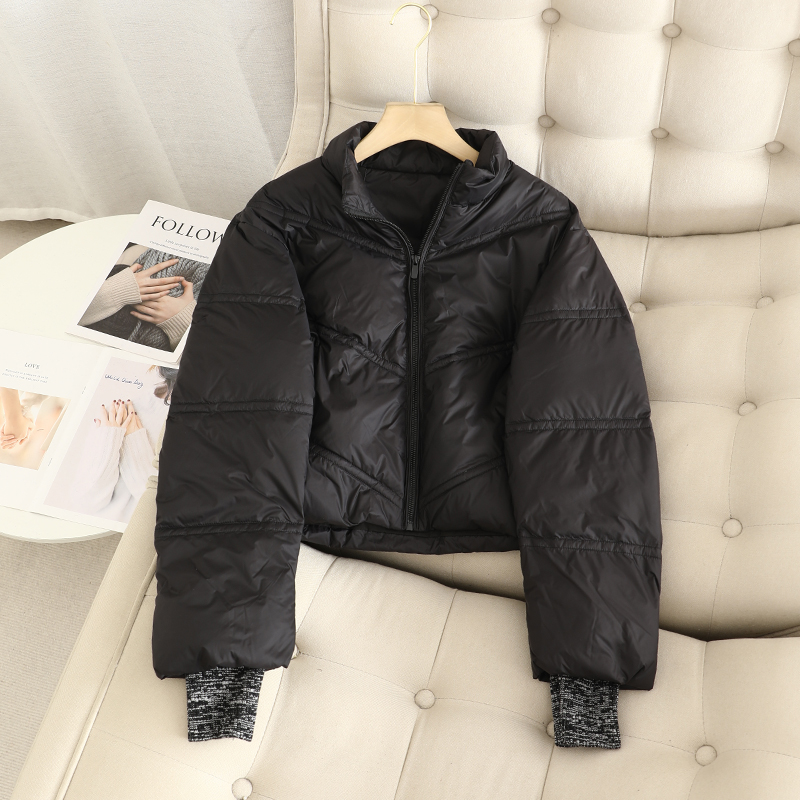 通勤短款立领羽绒服两件套