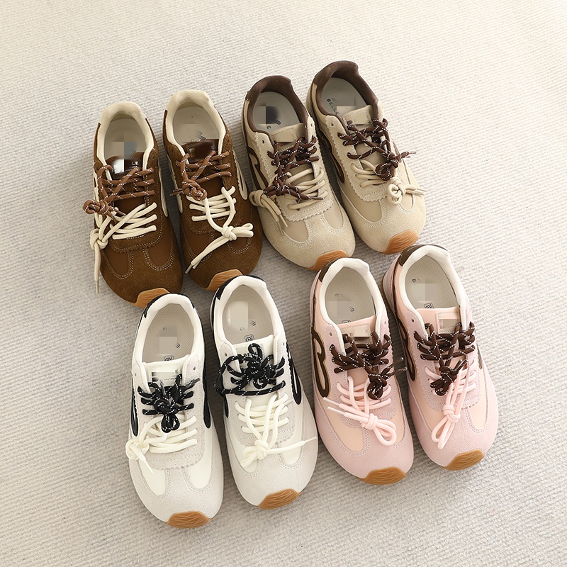 柜同步！洋气歪头德训鞋女2025秋冬休闲时尚百搭复合双鞋带阿甘鞋