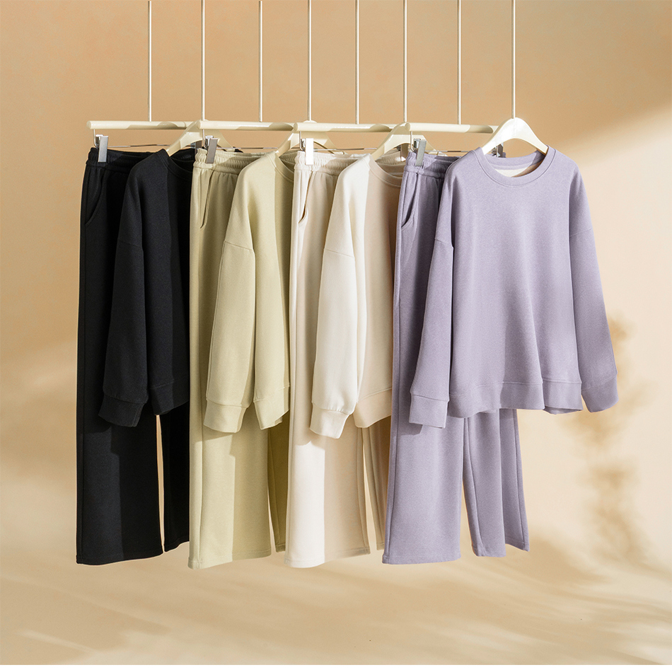 LU系同款！松弛感舒适休闲宽松显瘦慵懒卫衣香蕉裤瑜伽运动套装女