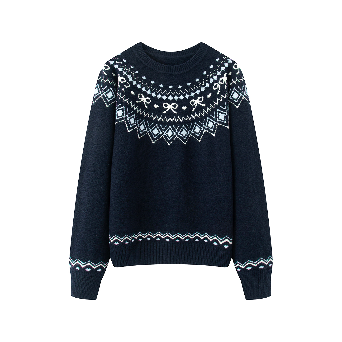 诗系！复古费尔岛毛衣女2025秋冬轻熟风高级感宽松内搭打底针织衫