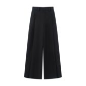 女 小艾 百搭宽松黑色显瘦高腰直筒阔腿休闲西装 2025秋新款 裤 时尚