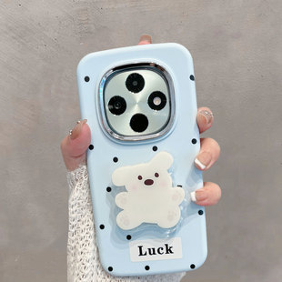 适用于oppoa6pro手机壳pln110不包镜头0pp0a6pro5g波点小狗opa带支架oppa可爱女poopa蓝色opooa防摔opopa软壳