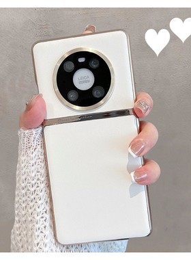 适用于华为mate40手机壳mata40pro新款mt40e简约meta4o时尚m40por女ma4oe全包镜头mete白色epro半包硬壳meite