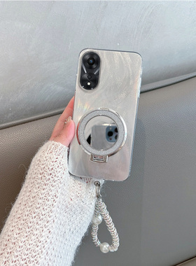适用于oppoa1pro手机壳新款女phq110简约0pp0a1por5g带支架0ppoa镜子opa高级感oppa手绳pr0全包防摔oppoalpro
