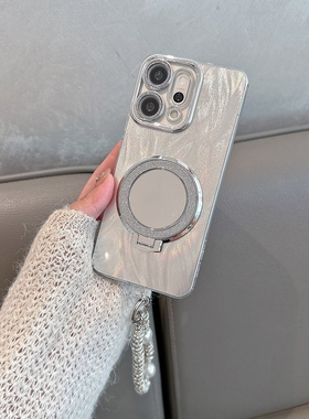 适用于opporeno14手机壳0pp0reno14pro女pla110带镜头膜pkz110高级感reno14支架por镜子oppor14手绳全包防摔