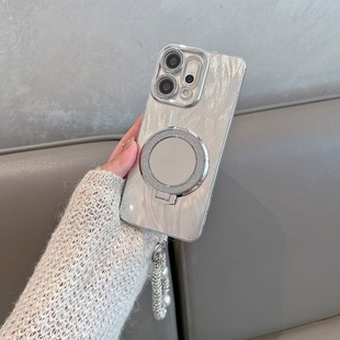 适用于opporeno14手机壳0pp0reno14pro女pla110带镜头膜pkz110高级感reno14支架por镜子oppor14手绳全包防摔