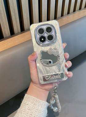 适用于红米note15手机壳redminote15新款女red米15pro+可爱镜子5g小米自带镜头膜noto十五全包防摔nont轻薄款