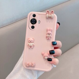 适用于华为nova11手机壳女novo11pro可爱ultra曲面屏12活力版 nava软壳nave立体nowa note系列n0va卡通navo新款