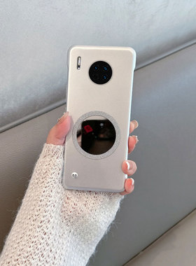 适用于华为mate30手机壳m30pro无边框mt30epro5g半包tas一an00硬壳meta305g版mete30p曲面屏ma3o带镜子新款女