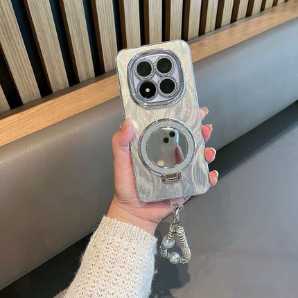 适用于红米note15手机壳redminote15pro新款女noto15pro+带镜头膜5g高级感red米十五镜子支架nont手链por小米