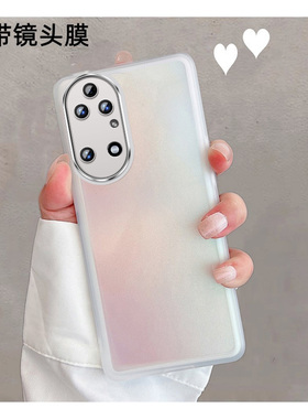 适用于华为p50手机壳p50e带镜头膜p50pro透明p5o新款p5oe简约p505g荣耀p5opro套p50p软壳p五零por5g男ppro女