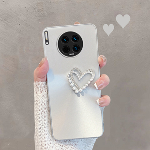 适用于华为mate30手机壳m30pro新款 meta3o爱心mata创意女por全包防摔mt30 epro5g极光tas一an00简约mete305g版