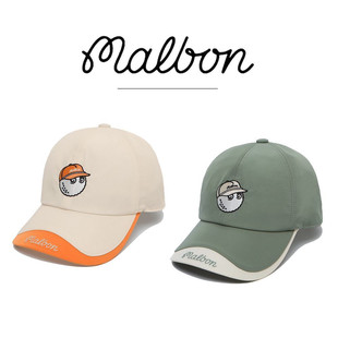 韩国malbon高尔夫帽子男女款鸭舌帽空顶有顶鸭舌帽防晒遮阳棒球帽