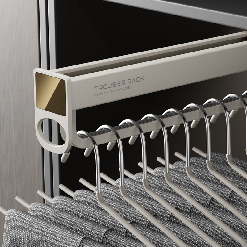 衣柜内置抽拉式多功能伸缩挂裤子